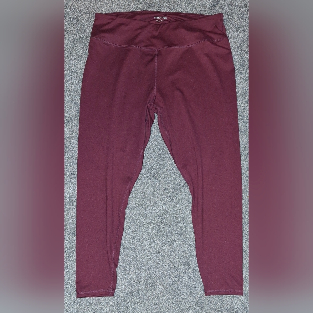 MAURICES Burgundy Leggings 2XL
